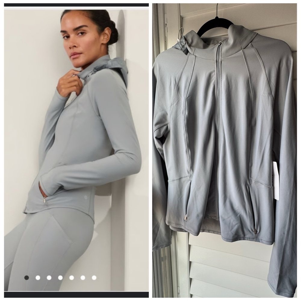 Athleta Silver Interval Jacket Running Cloud Gray… - image 3